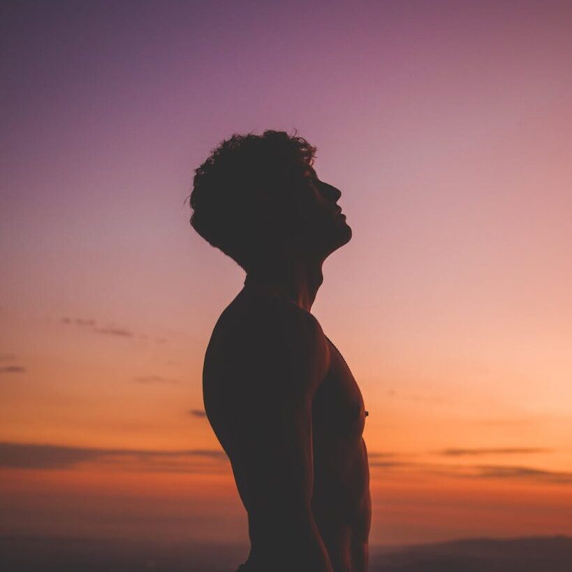 silhouette photo of person during dawn
